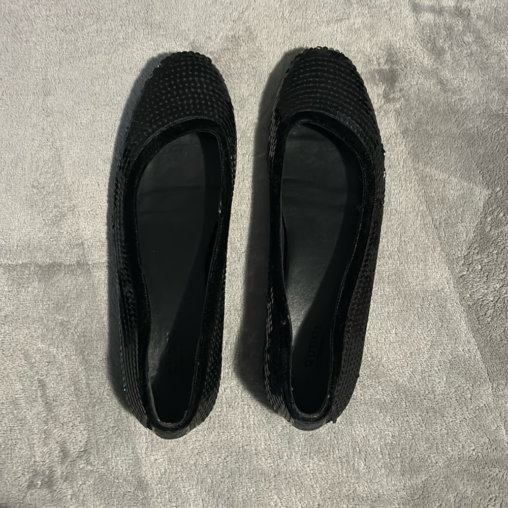 Sequence black ballerina shoes